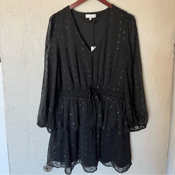 NSR Metallic Dot Smocked Waist Dress - Picture 5 of 12